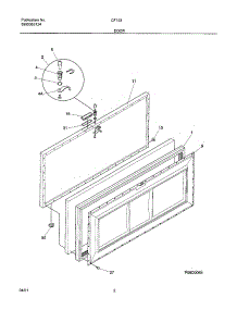 03 - Door parts for Frigidaire Freezer CF133 from AppliancePartsPros.com