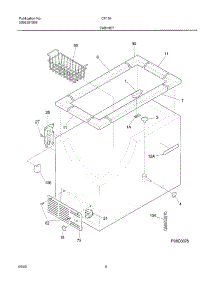 05 - Cabinet parts for Frigidaire Freezer CF154 from AppliancePartsPros.com