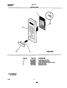 02 - Control Panel parts for Frigidaire Microwave DMT103T1W1 from AppliancePartsPros.com