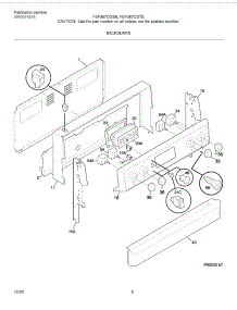 03 - Backguard parts for Frigidaire Range FEF367CGTB from AppliancePartsPros.com