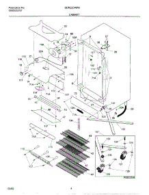05 - Cabinet parts for Frigidaire Freezer GDR22CWR0 from AppliancePartsPros.com