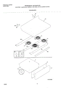 07 - Top / Drawer parts for Frigidaire Range MEF364BGWA from AppliancePartsPros.com