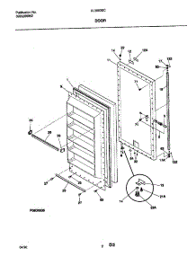 03 - Door parts for Frigidaire Freezer UL5000ECW2 from AppliancePartsPros.com