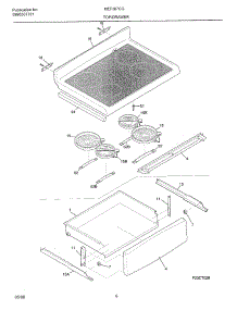 07 - Top / Drawer parts for Frigidaire Range MEF367CGB1 from AppliancePartsPros.com