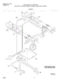 05 - Burner parts for Frigidaire Range MGF300PBWH from AppliancePartsPros.com