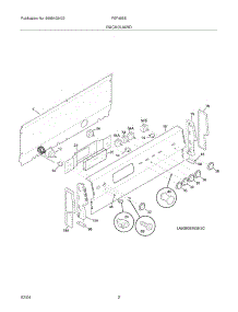 03 - Backguard parts for Frigidaire Range FEF455BBD from AppliancePartsPros.com