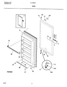 03 - Door parts for Frigidaire Freezer UL1293ECW8 from AppliancePartsPros.com