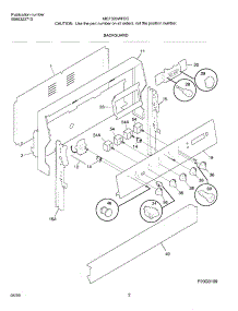 03 - Backguard parts for Frigidaire Range MEF326WFSC from AppliancePartsPros.com
