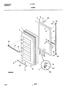03 - Door parts for Frigidaire Freezer UL1793ECW6 from AppliancePartsPros.com