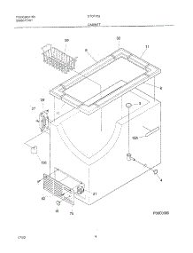 05 - Cabinet parts for Frigidaire Freezer GTCF052 from AppliancePartsPros.com