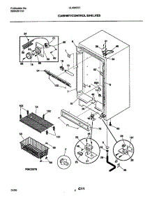 05 - Cabinet / Control / Shelves parts for Frigidaire Freezer UL4000ECW2 from AppliancePartsPros.com