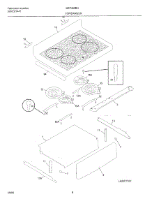 07 - Top / Drawer parts for Frigidaire Range MEF365BHD3 from AppliancePartsPros.com