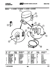 06 - Compressor parts for Frigidaire Dehumidifier CDH30E1 from AppliancePartsPros.com