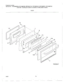 09 - Door parts for Frigidaire Range FEF358CFSB from AppliancePartsPros.com
