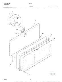 03 - Door parts for Frigidaire Freezer CF151 from AppliancePartsPros.com