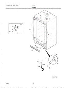 05 - Cabinet parts for Crosley Freezer FMR12 from AppliancePartsPros.com