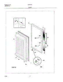 03 - Door parts for Frigidaire Freezer F22CW12 from AppliancePartsPros.com