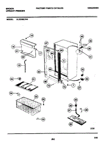 05 - Cabinet parts for Frigidaire Freezer UL2030ECW4 from AppliancePartsPros.com