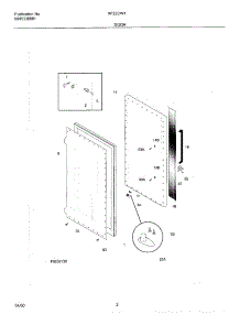 03 - Door parts for Frigidaire Freezer XF22CW1 from AppliancePartsPros.com