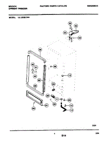 05 - Cabinet parts for Frigidaire Freezer UL1293ECW4 from AppliancePartsPros.com