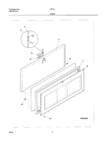 03 - Door parts for Frigidaire Freezer CF134 from AppliancePartsPros.com