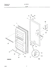 03 - Door parts for Frigidaire Freezer UL2100CA1 from AppliancePartsPros.com