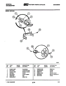 03 - Fan parts for Frigidaire Freezer GDH15E1 from AppliancePartsPros.com