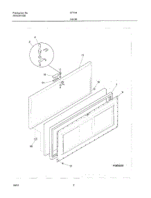 03 - Door parts for Frigidaire Freezer CF154 from AppliancePartsPros.com