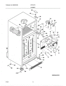 05 - Cabinet parts for Crosley Refrigerator CRTE187AK0 from AppliancePartsPros.com