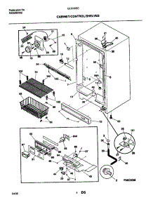 05 - Cabinet / Control / Shelves parts for Frigidaire Freezer UL5000ECW2 from AppliancePartsPros.com