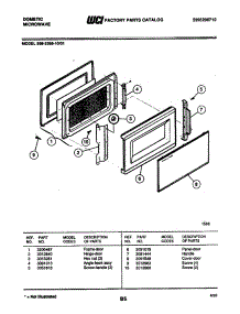03 - Door parts for Frigidaire Microwave 856-2288-10/01 from AppliancePartsPros.com