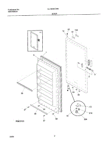 03 - Door parts for Frigidaire Freezer UL1293ECW9 from AppliancePartsPros.com