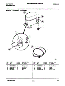 05 - Compressor parts for Frigidaire Dehumidifier CDH30E2 from AppliancePartsPros.com