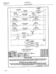 10 - Wiring Diagram parts for Frigidaire Range MEF402WFW3 from AppliancePartsPros.com