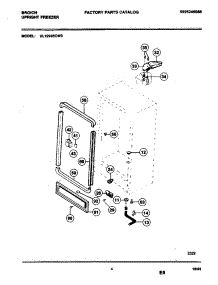 05 - Cabinet parts for Frigidaire Freezer UL1293ECW3 from AppliancePartsPros.com