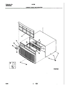 03 - Cabinet Front And Wrapper parts for Frigidaire Air Conditioner HA70B from AppliancePartsPros.com