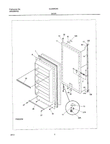 03 - Door parts for Frigidaire Freezer UL4000CA0 from AppliancePartsPros.com