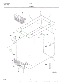 05 - Cabinet parts for Frigidaire Freezer CF131 from AppliancePartsPros.com