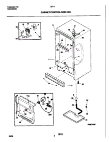 03 - Cabinet / Control /  Shelves parts for Frigidaire Freezer ER142 from AppliancePartsPros.com