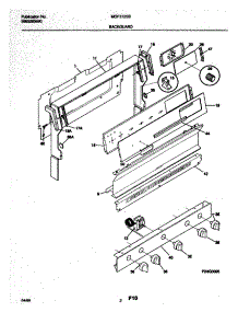 03 - Backguard parts for Frigidaire Range MGF312SBWB from AppliancePartsPros.com