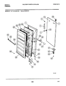 03 - Door parts for Frigidaire Freezer UL2164ECW3 from AppliancePartsPros.com
