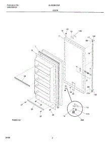 03 - Door parts for Frigidaire Freezer UL4000ECW3 from AppliancePartsPros.com