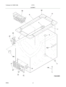 05 - Cabinet parts for Frigidaire Freezer CF073 from AppliancePartsPros.com