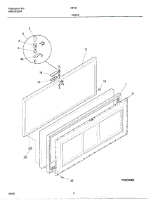 03 - Door parts for Frigidaire Freezer CF182 from AppliancePartsPros.com