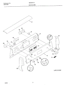 03 - Backguard parts for Frigidaire Range MEF367CGS3 from AppliancePartsPros.com