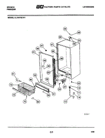 05 - Cabinet parts for Frigidaire Freezer UL1647ECW1 from AppliancePartsPros.com