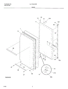03 - Door parts for Frigidaire Freezer UL1793ECW8 from AppliancePartsPros.com