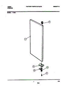 03 - Door parts for Frigidaire Freezer VV202 from AppliancePartsPros.com