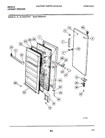 03 - Door parts for Frigidaire Freezer UL1950ECW2 from AppliancePartsPros.com