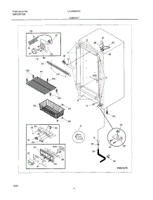 05 - Cabinet parts for Frigidaire Freezer UL2494CA0 from AppliancePartsPros.com